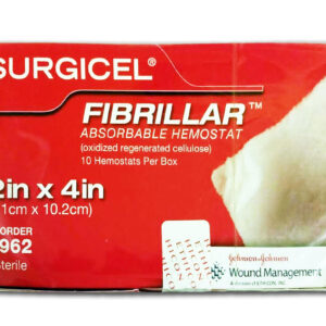 Surgicel 1962 – Fibrillar Absorbable Hemostat, 2″ x 4″