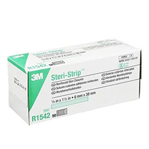 3M Steri-Strip R1542 – Reinforced Adhesive Skin Closures, 1/4″ x 1 1/2″ – Box of 50 | Good Quality