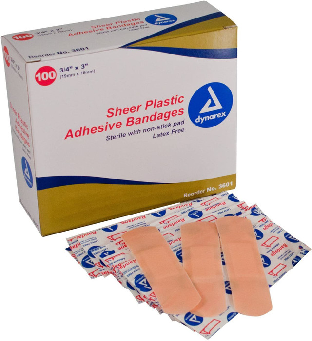 Dynarex 3601 - Sheer Plastic Adhesive Bandages