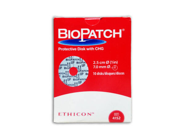 Ethicon 4152 - BIOPATCH® Protective Disk with CHG (1.0in) 7.0mm Central Hole