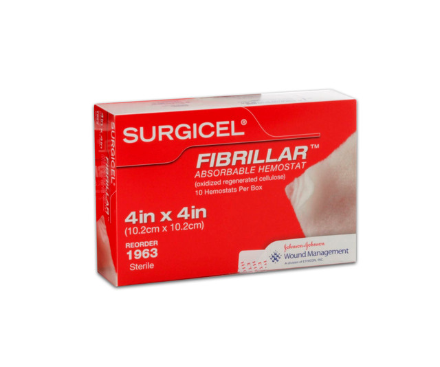 Surgicel 1963 FIBRILLAR™ Hemostat 4" x 4"